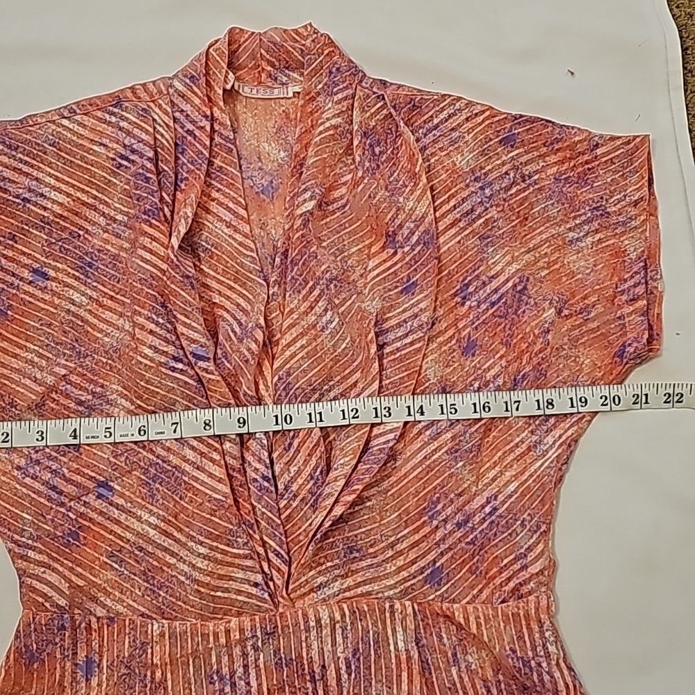VINTAGE TESS MADE IN HONG KONG PINK PURPLE BLUE RED SOFT TOP SIZE 10 - Picture 5 of 8